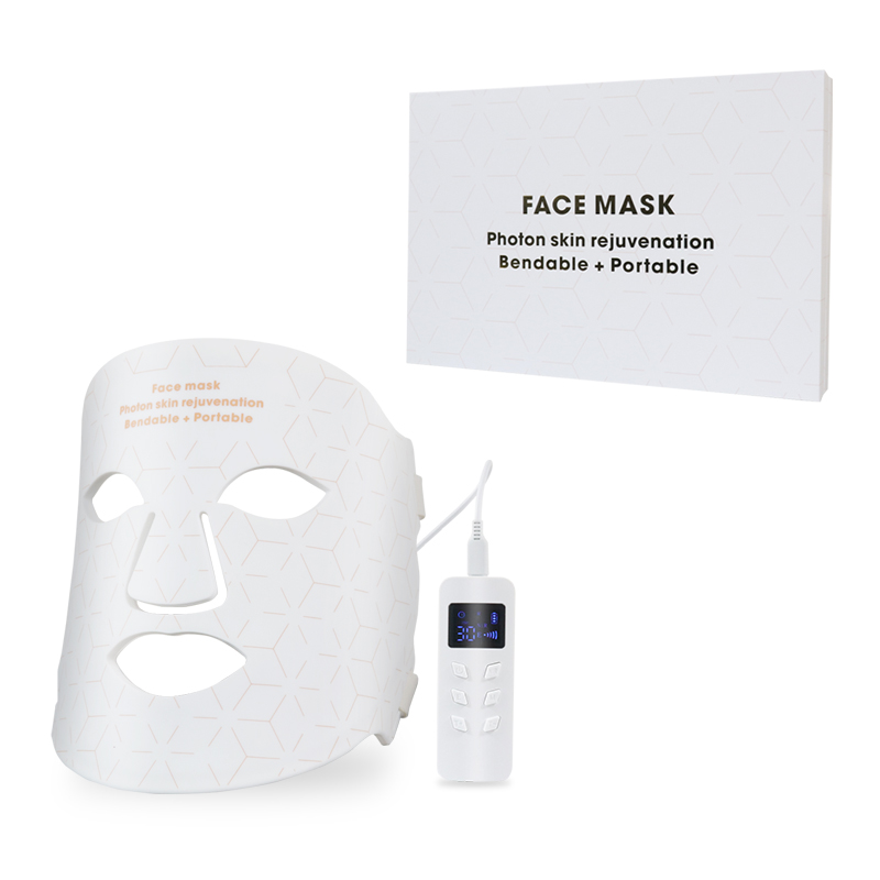 LED Color Light Silicone Beauty Mask - Photon Skin Rejuvenation for Acne, Wrinkles & Skin Repair