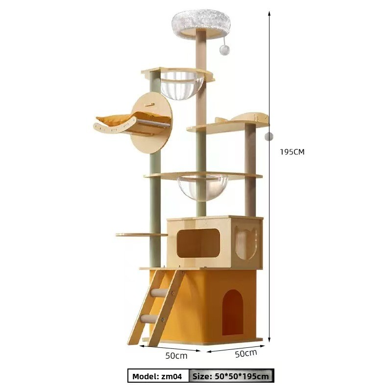 Large Star Cat Tree - Space Capsule, Nest & Scratcher for Cats