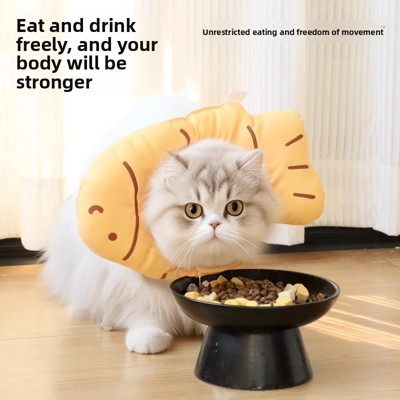 Elizabethan Collar For Cats Anti Licking Hanging Neck Post Surgery Adjustable Soft Pet Collar Neck Protector