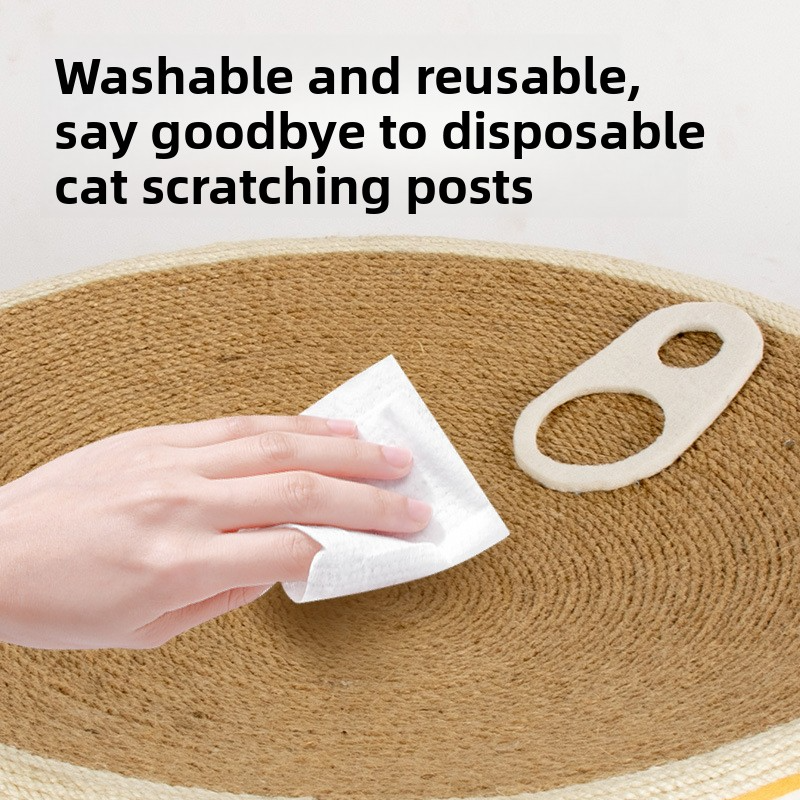 Canned Sisal Cat Bed Integrated with Cat Scratcher Large-Size Cat Toy for Claw Grinding No-Shedding Cat Claw Bed