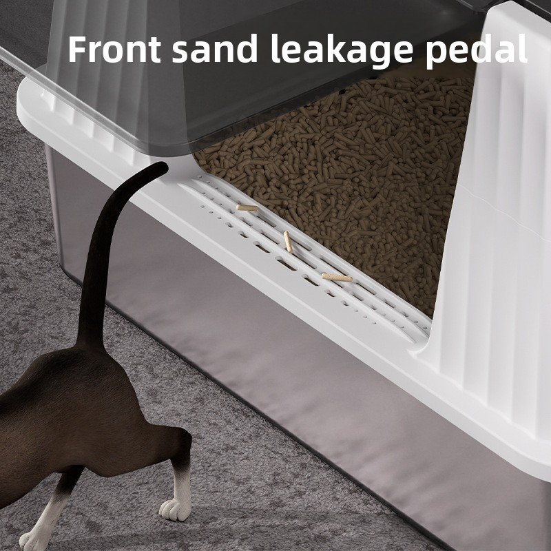 Fully Enclosed Extra Large Stainless Steel Cat Litter Box Tall Design Easy to Clean Odor-Proof Anti-Splash Cat Toilet Bulk