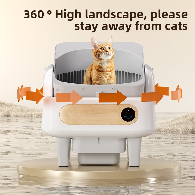 Extra Large Open-Top Smart Cat Litter Box Fully Automatic Self-Cleaning Electric Cat Toilet Litter Scooping Machine