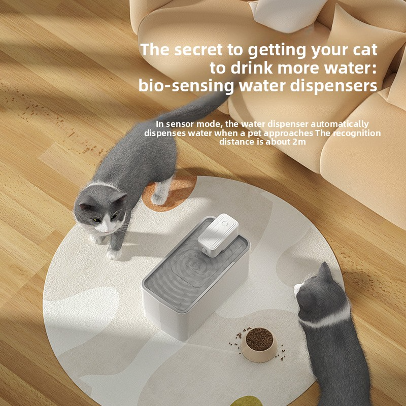 New Wireless Induction Smart Pet Water Dispenser Silent Circulating Drinking Fountain For Cats Dogs Supplies