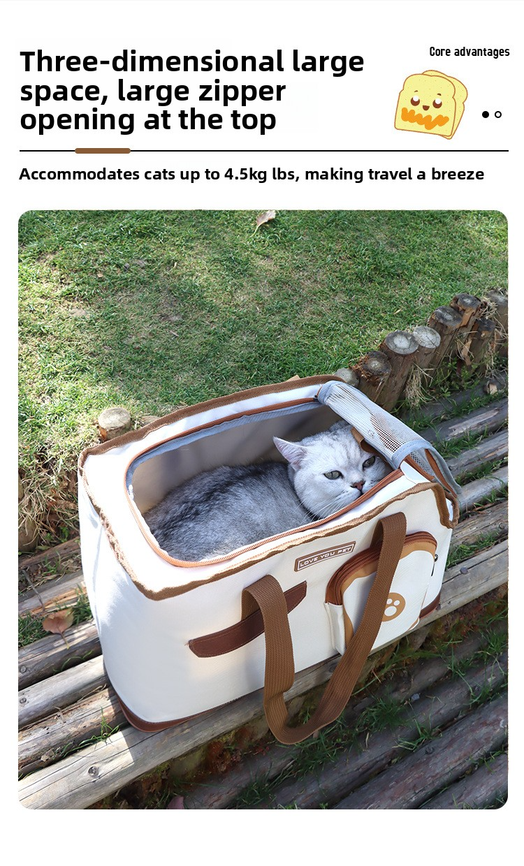 Toast Shape Cat Carrier d2