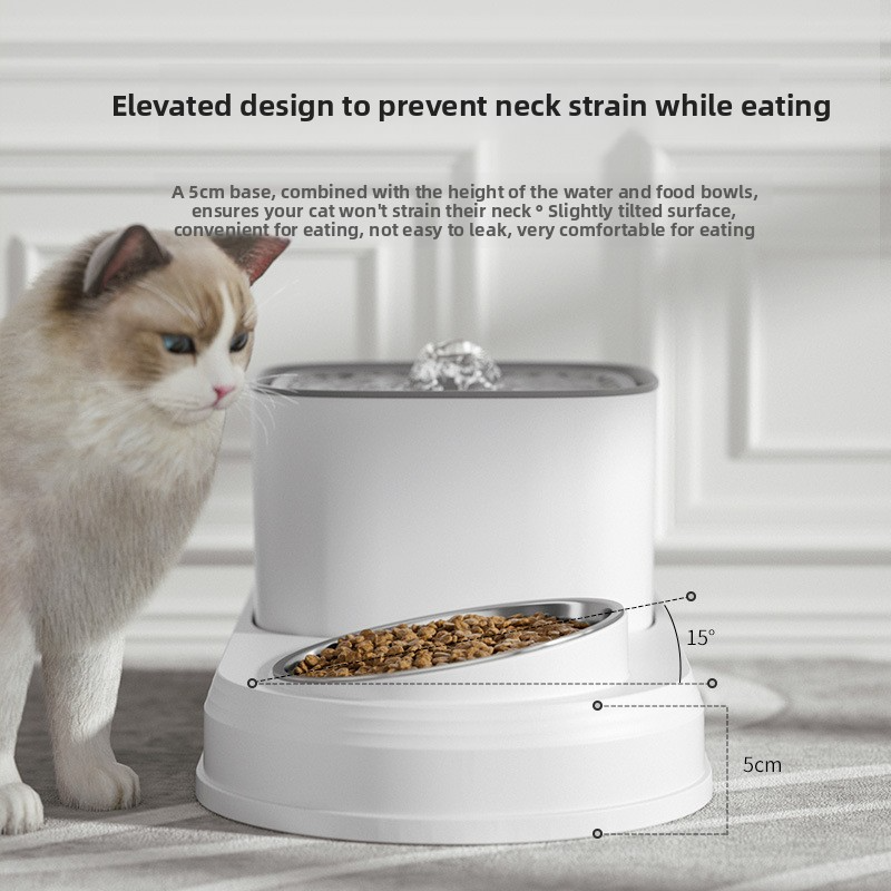 Automatic Pet Feeder And Water Dispenser Integrated Cat Bowl Smart Food Water Bowl For Cats Dogs Pet Supplies
