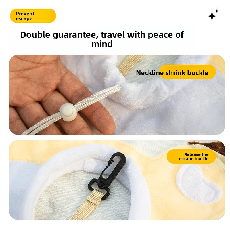 Rabbit Fox Panda Pattern Cat Bag Pet Outdoor Bag Crossbody Handheld Cat Carrier Bag Head Out Design Single Shoulder Pet Bag