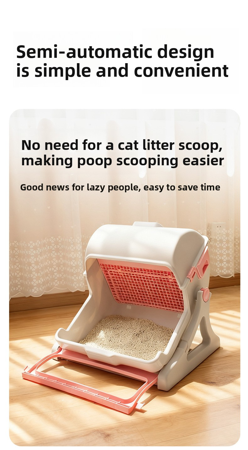 Semi Enclosed Cat Toilet 4