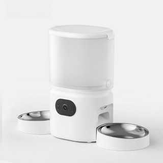 New Smart 5L Pet Food Feeder - Triple Lens, Two Bowls Auto Dispenser for Cats