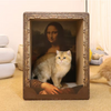 Mona Lisa Oil Painting Cat Scratcher Bed - Art Decor Pet Nest for Cats