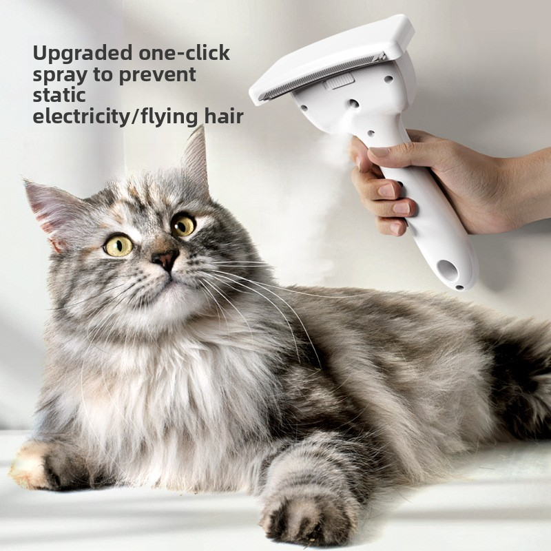 2 in 1 Pet Spray Detangling Massage Comb Dual Purpose Hair Removal Thinning Tool for Long Short Haired Cats Dogs Grooming Brush Hot Sale