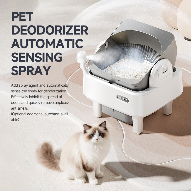 Open Smart Cat Litter Box UV Light Negative Ion APP Control Deodorant Ointment Automatic Sanitize