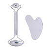 Stainless Steel Gua Sha & Double Roller Set - Heart-Shaped Facial Lifting Beauty Tool