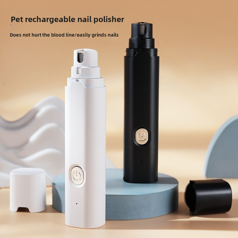 Rechargeable Electric Pet Nail Grinder With LED Light Clipper Trimmer Polisher For Dogs Cats And Kittens