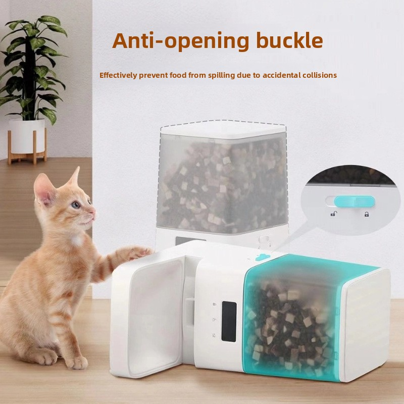 WiFi Remote Control Automatic Pet Feeder Timed Quantitative Food Dispenser For Cats Dogs