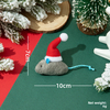 Christmas Catnip Mouse Toys - Santa Hat Plush Pet Toys with Cat Grass for Cats