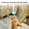 Cat Toy Hanging Door Bell Teaser Catnip Teeth Cleaning Swing Pet Toy For Cats
