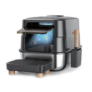 Extra Large Fully Enclosed Smart Cat Litter Box Infrared Sensor Air Freshener Disinfection Odor-Proof Anti-Splash Cat Toilet
