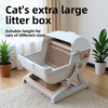 Semi Automatic Self Cleaning Cat Litter Box Factory Direct Large Size Semi Enclosed