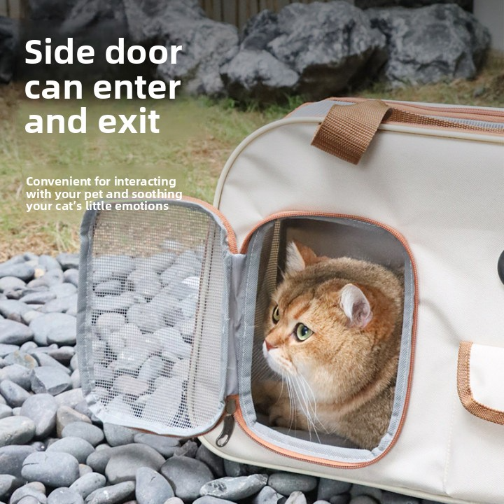 Pet Outdoor Handheld Cat Bag Large Capacity Breathable Single Shoulder Cat Bag Portable Travel Bag For Cats And Puppies
