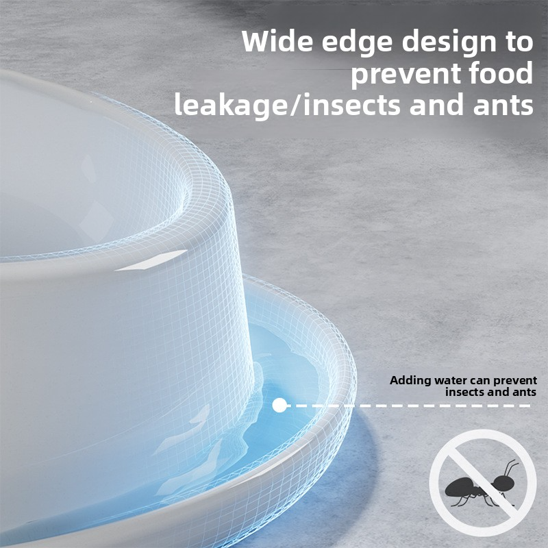 Ceramic Cat Bowl Ant Proof Cat Food Bowl Tilted Neck Protection Anti Tip Pet Bowl For Cats And Dogs