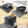 Detachable Fully Enclosed Stainless Steel Cat Litter Box Extra Large Anti-Splash Flip-Top Odor-Proof Cat Toilet