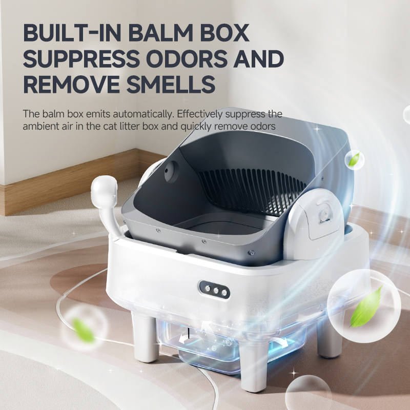 Open Smart Cat Litter Box UV Light Negative Ion APP Control Deodorant Ointment Automatic Sanitize