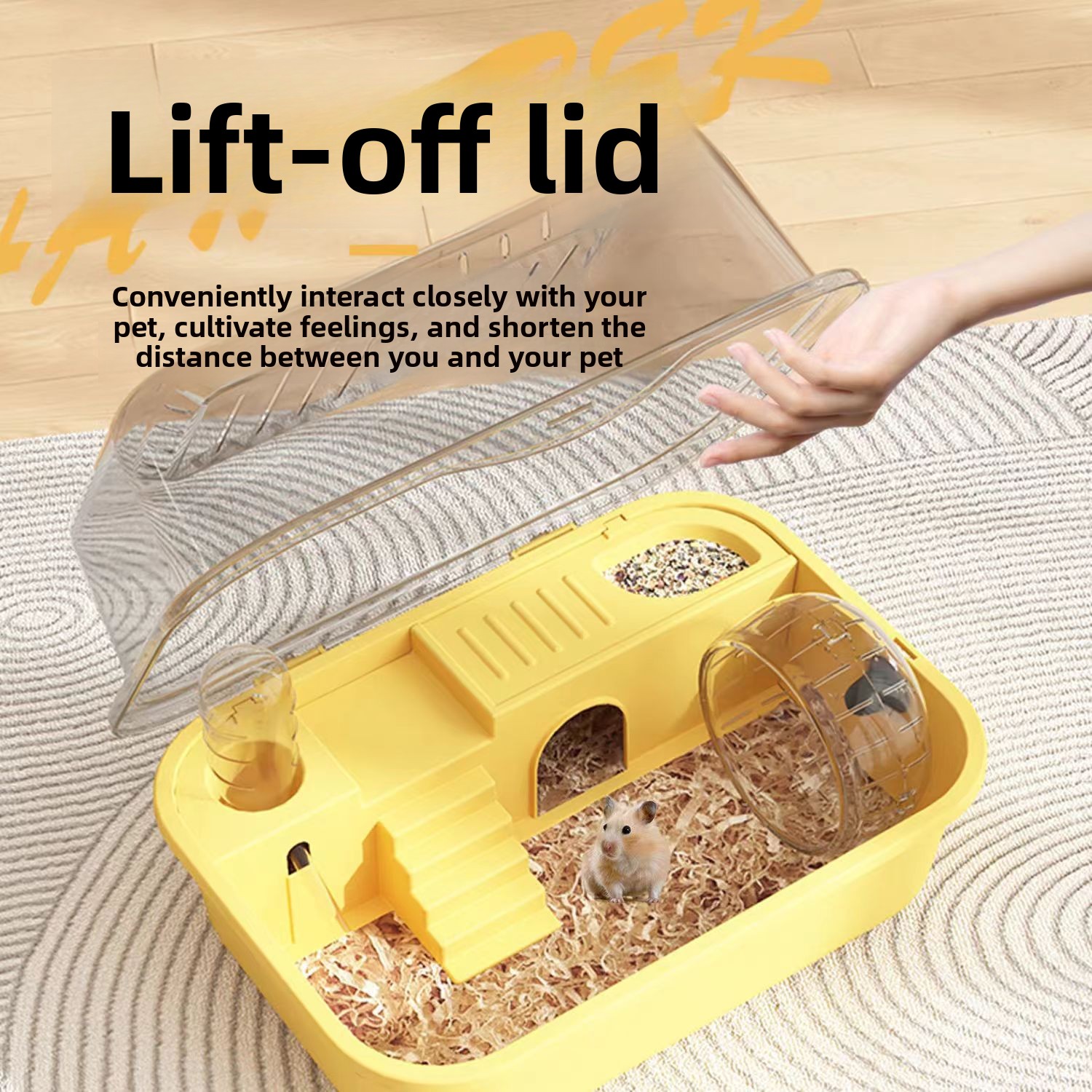Hamster Luxury Cage - Double-Space, Easy-Assemble Pet Hamster Habitat