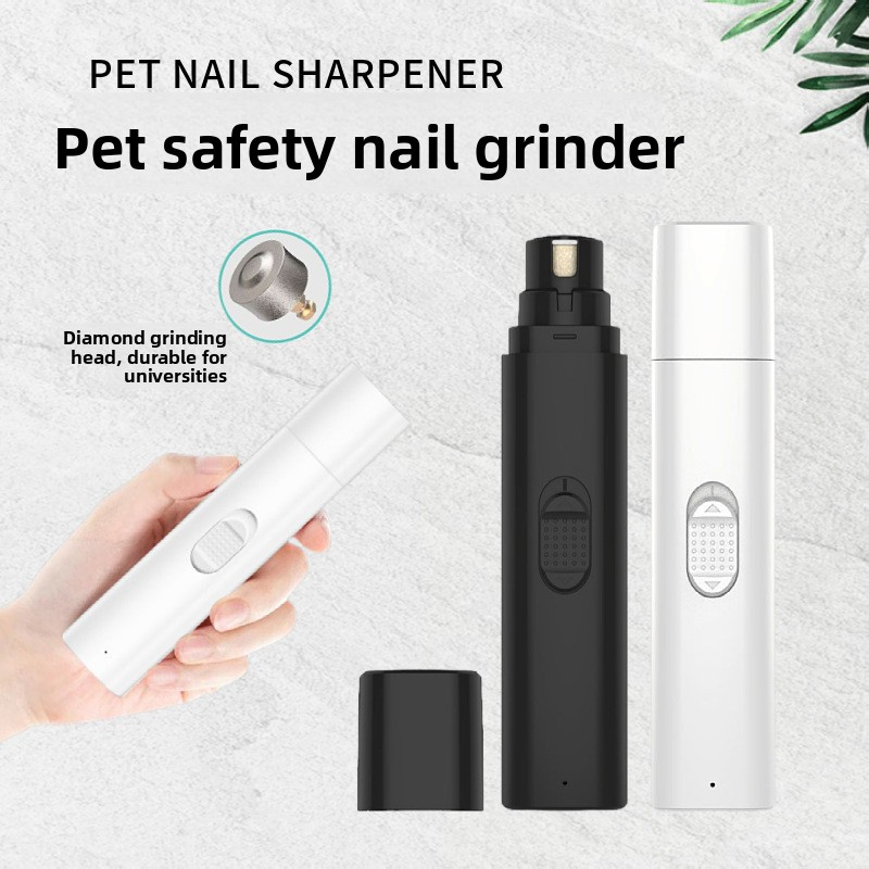New Electric Pet Nail Grinder With Light USB Rechargeable Trimmer Clipper For Cats Dogs Grooming Care