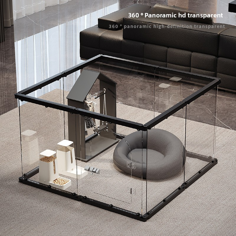 Acrylic Transparent Pet Playpen - Free Combination Dog/Cat/Rabbit Cage Indoor Anti-Escape