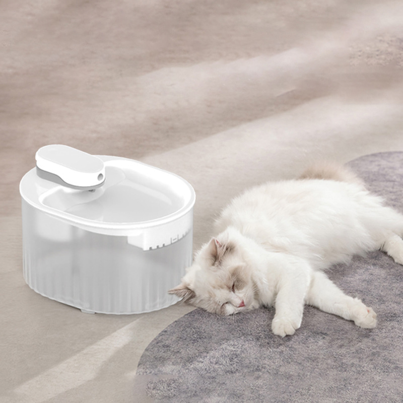 Non Plug In Timed Water Flow Pet Water Fountain Induction Type Circulating Fresh Water Cat Dog Drinker Home Pet Hydration Device Hot Sale