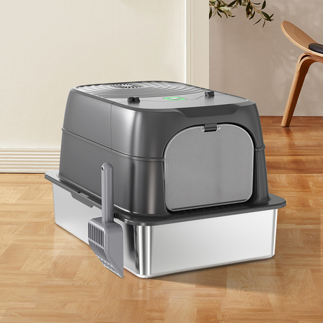 Automatic Smart Cat Litter Box Fully Enclosed Extra Large Anti-Splashing Electric Cat Toilet Auto Cleaning