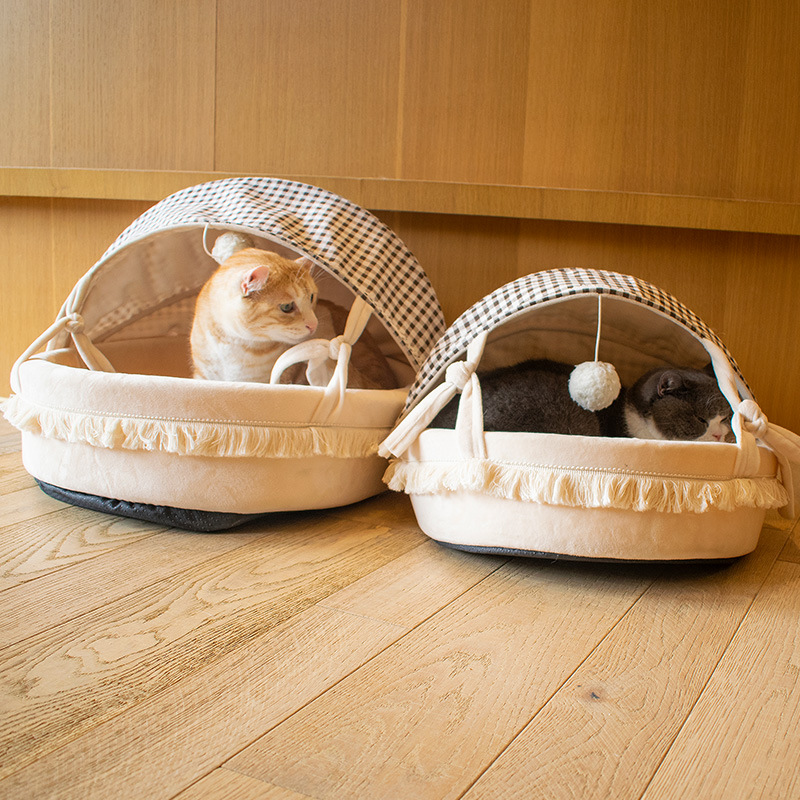 Four Seasons Universal Cradle Cat Bed High Appearance Level Warm Semi Enclosed Detachable Pet Sofa Bed