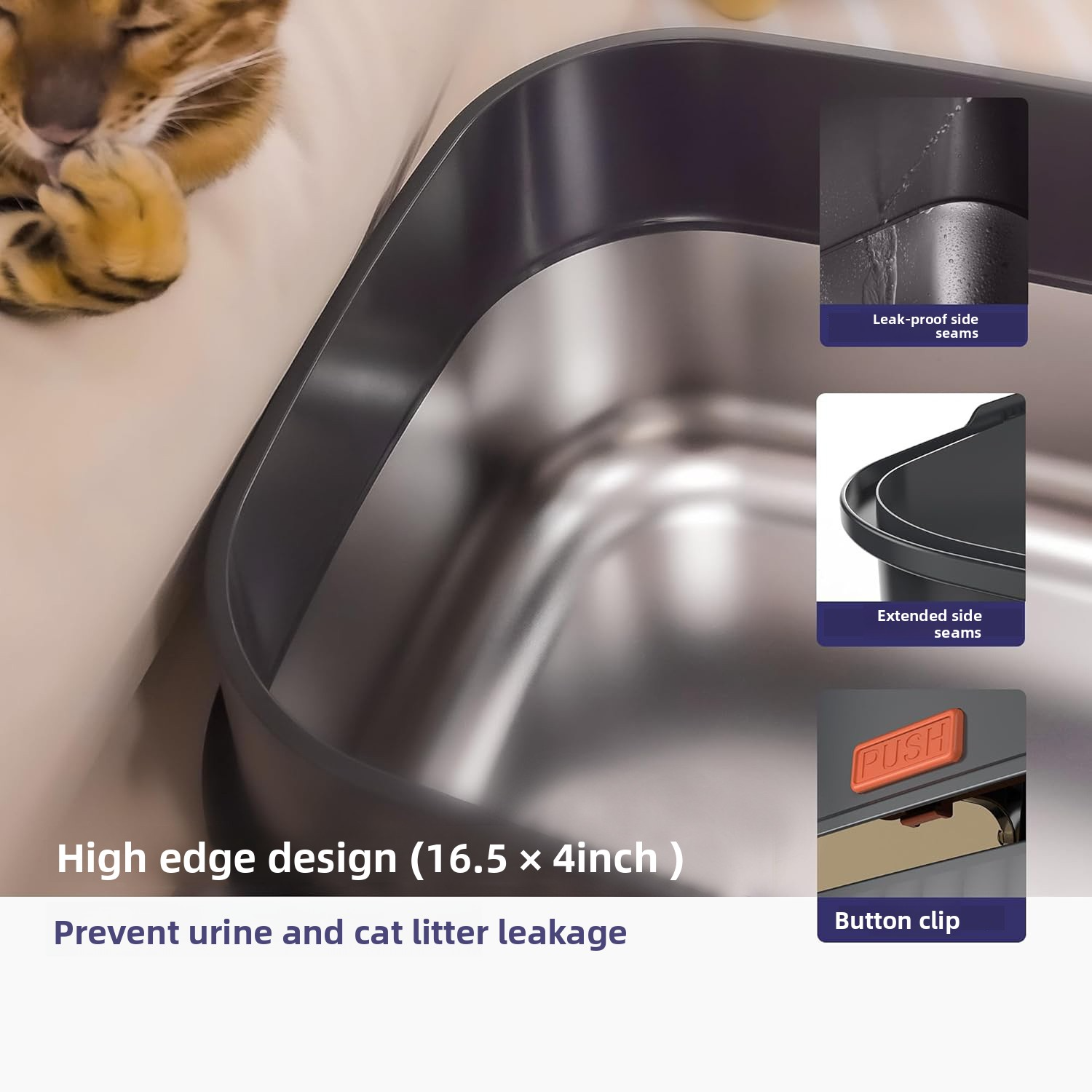 Prevent urine and cat litter leakage