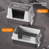 Fully Enclosed Extra Large Stainless Steel Cat Litter Box Tall Design Easy to Clean Odor-Proof Anti-Splash Cat Toilet Bulk