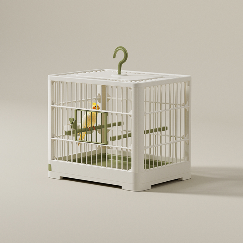 Compact Hanging Bird Cage - Pet Bird Cage with Accessories 