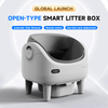 Open-Type Smart Automatic Cat Litter Box - Odor Removal Self-Cleaning for Maine Coon