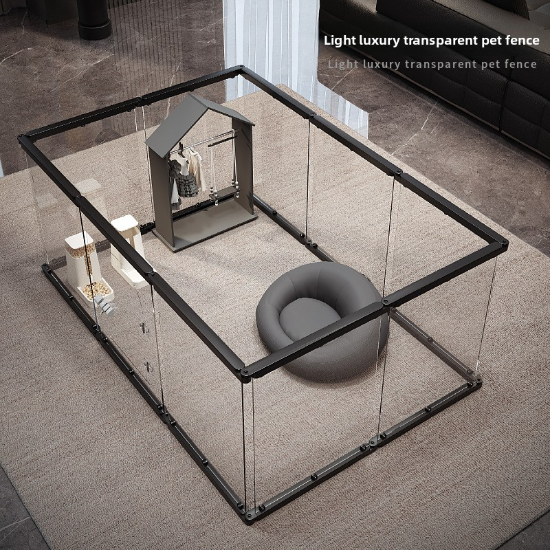 Acrylic Transparent Pet Playpen - Free Combination Dog/Cat/Rabbit Cage Indoor Anti-Escape