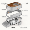 New Extra Large Fully Enclosed Stainless Steel Cat Litter Box Odor-Proof Anti-Splash Anti-Tracking Cat Toilet