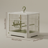 Compact Hanging Bird Cage - Pet Bird Cage with Accessories 