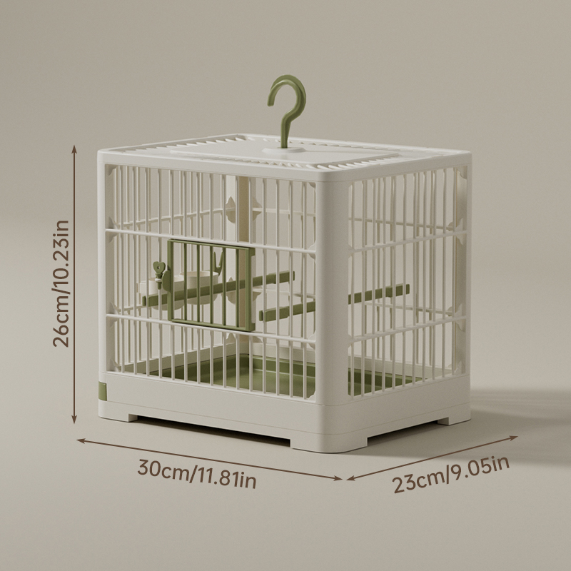 Compact Hanging Bird Cage - Pet Bird Cage with Accessories 