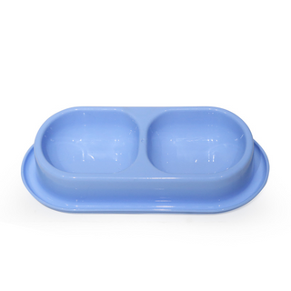 Double Bowl Cat Bowl Anti Tip Leak Proof Large Capacity Tilted Neck Protection Pet Water Food Bowl