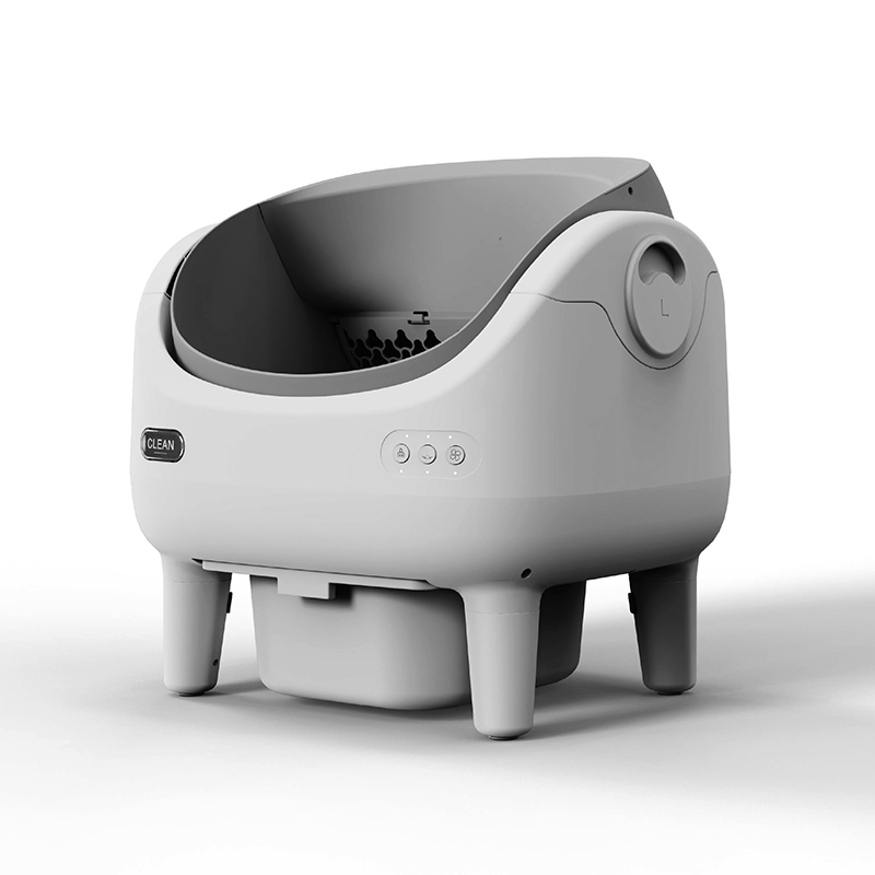 Open-Type Smart Automatic Cat Litter Box - Odor Removal Self-Cleaning for Maine Coon