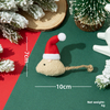 Christmas Catnip Mouse Toys - Santa Hat Plush Pet Toys with Cat Grass for Cats