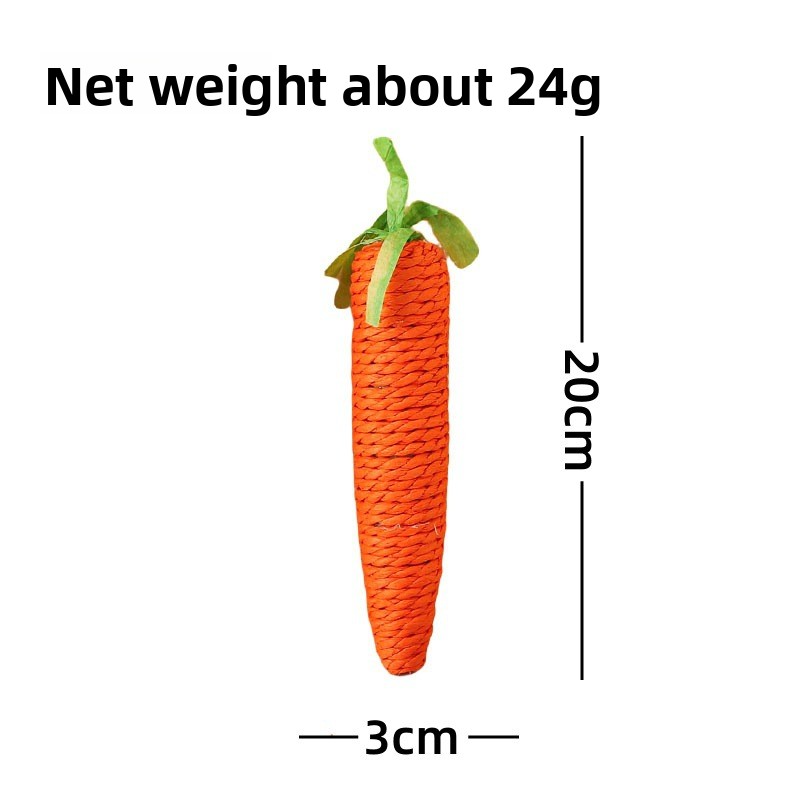 Rope Carrot Cat Toys - Durable Chew Scratch Toys for Self-Entertainment