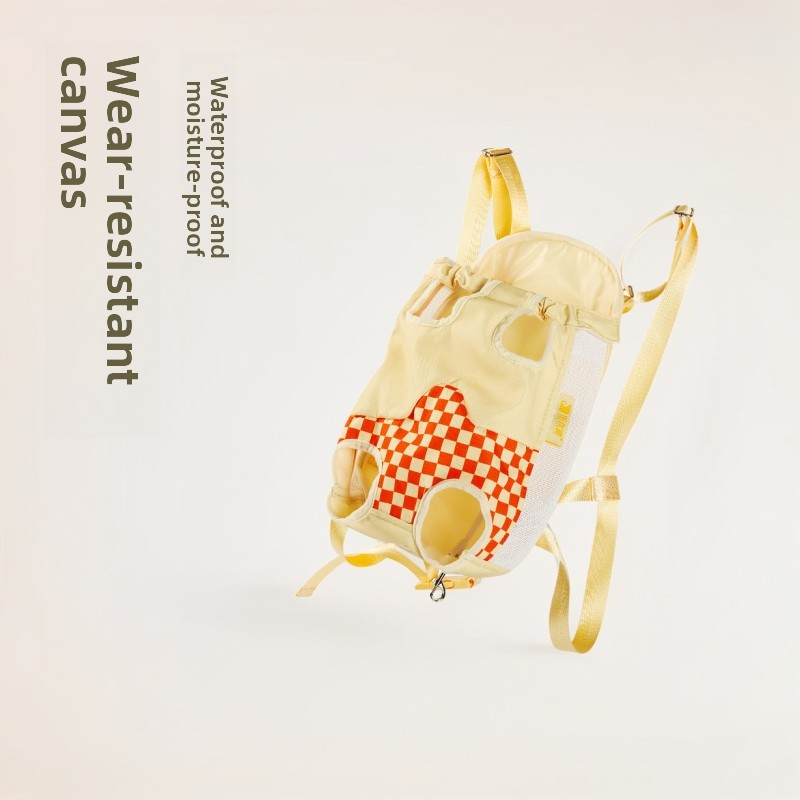 Pet Outdoor Portable Double Shoulder Cat Bag Linen Cotton Four Leg Front Pack For Cats Small Dogs Wholesale