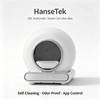 HanseTek 65L automatic smart cat litter box with self-cleaning, odor-proof design and app control, suitable for indoor cats