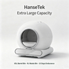 Extra large 65L cat litter box by HanseTek with 9L sealed waste bin, holding up to 15 days of waste for hands-free cleaning