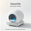 HanseTek cat litter box with double odor removal, one-key disassembly and easy-to-clean design for fresh, odor-free indoor air